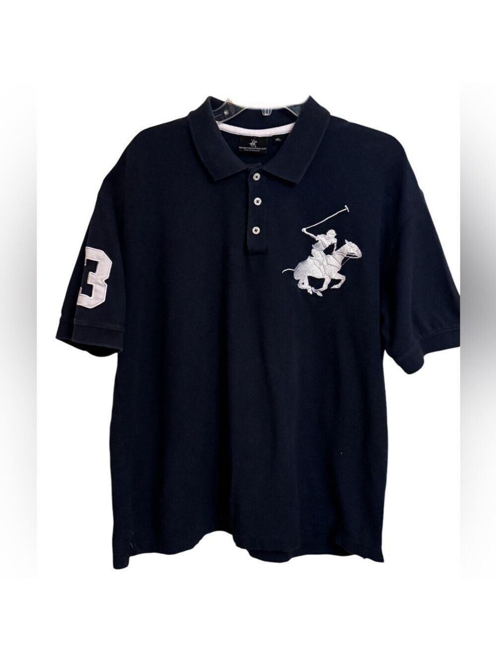 Ralph Lauren Beverly Hills Men's Polo Club Navy Polo Shirt His Size XL